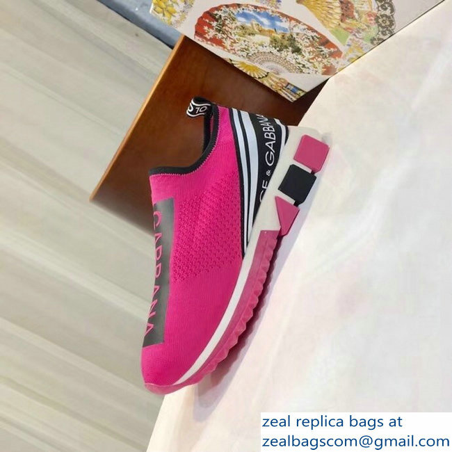 Dolce  &  Gabbana Branded Sorrento Lovers Sneakers Fuchsia 2018